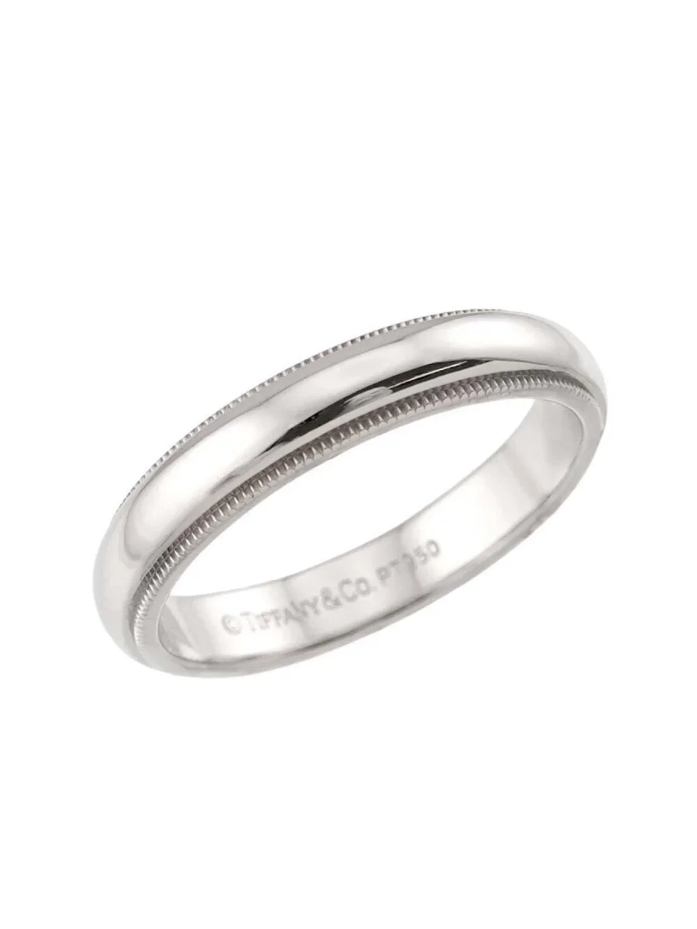 Tiffany & Co Milgrain Ring Width Pt Platinum Together